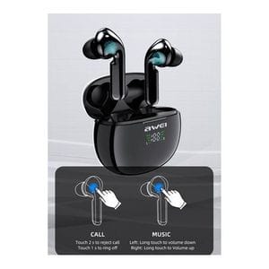 awei Écouteurs sans fil tws t15 noir