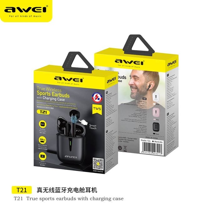 Écouteurs earbuds bluetooth t21 awei