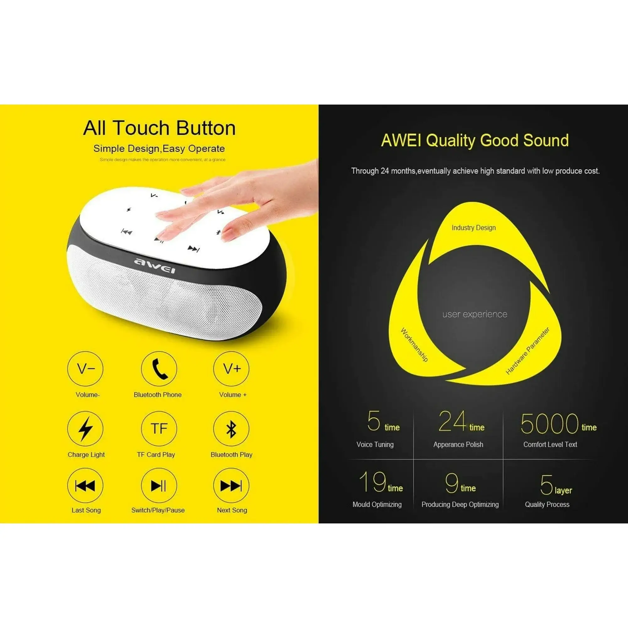 haut parleur bluetooth sans fil y200 awei