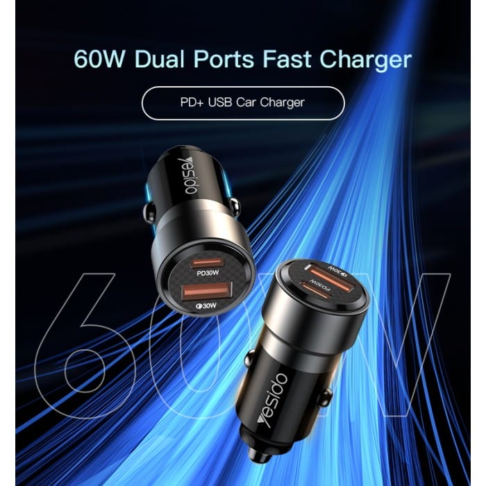 chargeur de voiture 60w y54 yesido