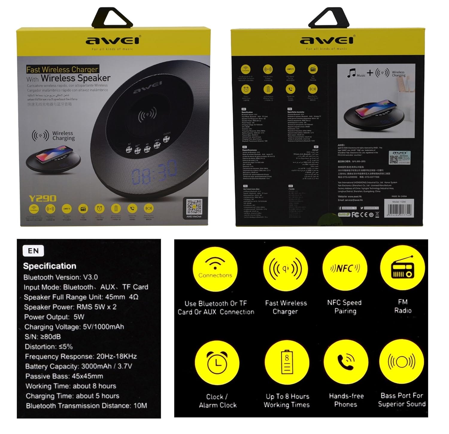 enceinte sans fil y290 awei