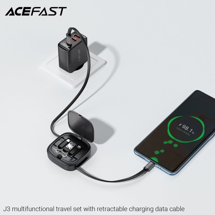 boite de câbles & adaptateurs multifonction 60w j3 acefast