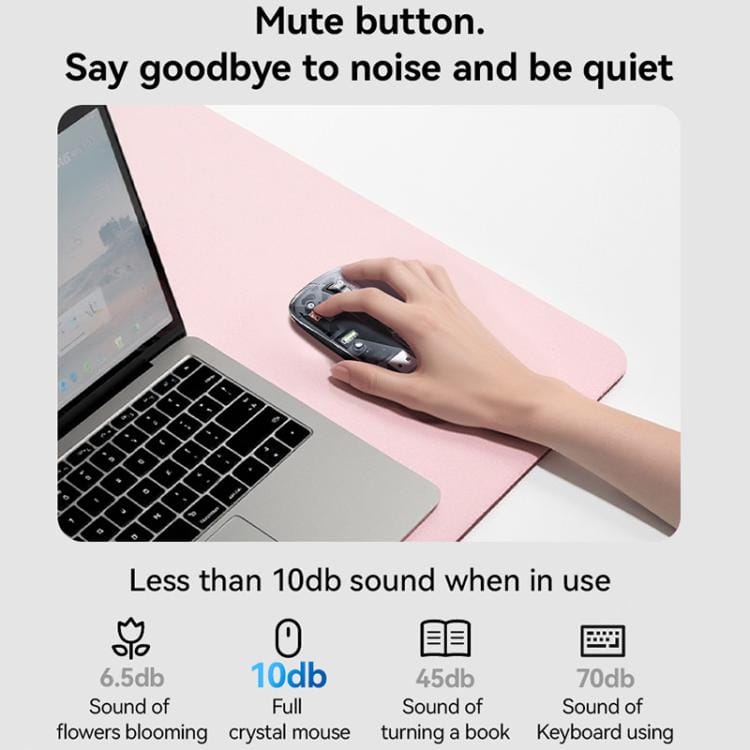 souris sans fil transparente kb29 yesido