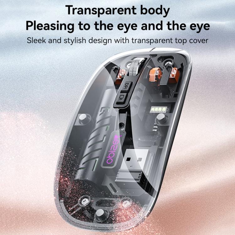 souris sans fil transparente kb29 yesido