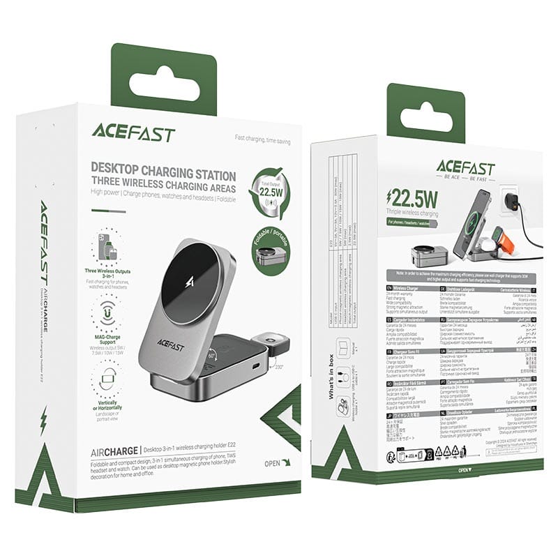 support et chargeur 3en1 e22 acefast
