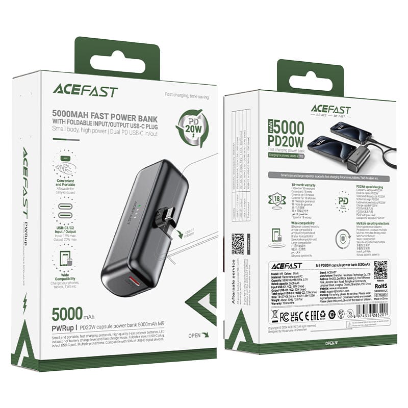 power bank 5000 mah m9 acefast