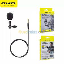 awei microphone mk1 3 mètres réduction de bruit – noir