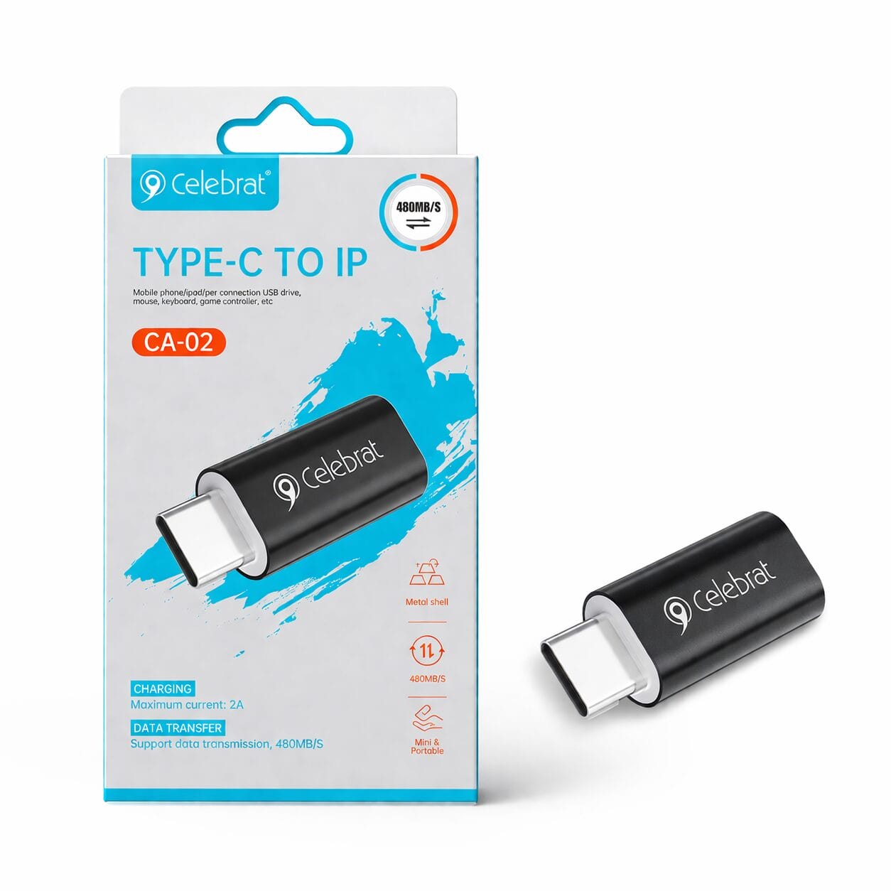 Adaptateur USB-C vers Lightning CA-02 Celebrat