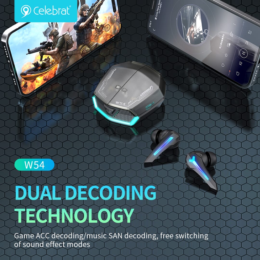Ecouteurs Gaming Bluetooth W54 Celebrat – Image 9