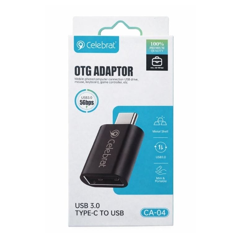 Adaptateur OTG Type-C vers USB CA-04 Celebrat – Image 2