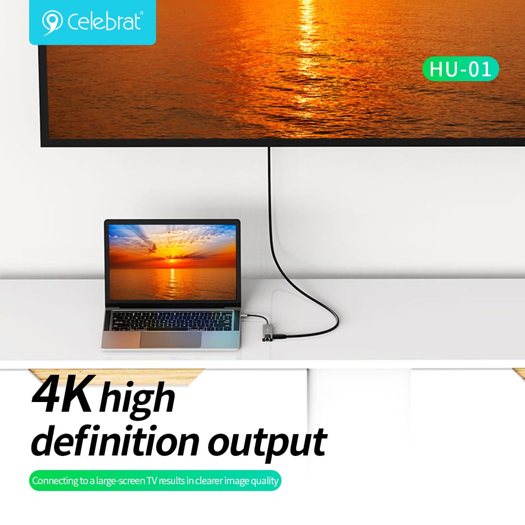 Hub USB-C 5 en 1 HU-01 Celebrat