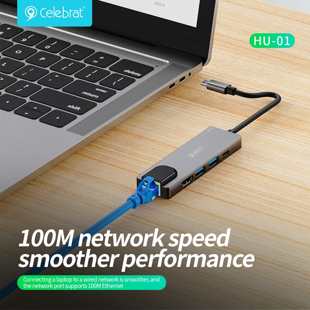 Hub USB-C 5 en 1 HU-01 Celebrat