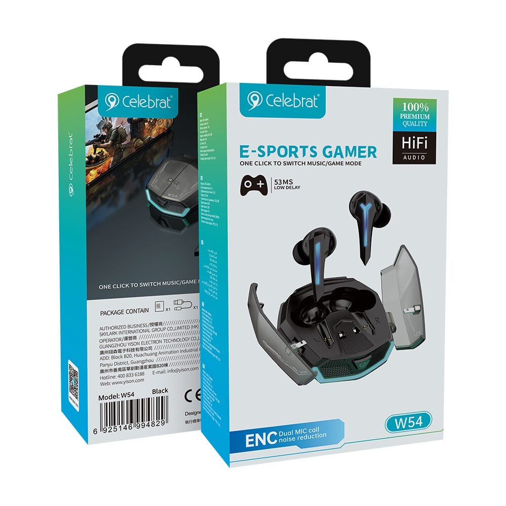 Ecouteurs Gaming Bluetooth W54 Celebrat – Image 12