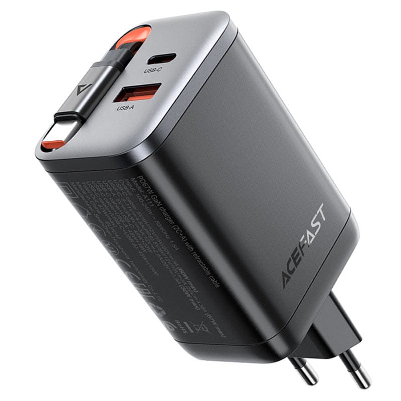 Chargeur Rapide PD67W avec câble USB-C intégré A111 ACEFAST