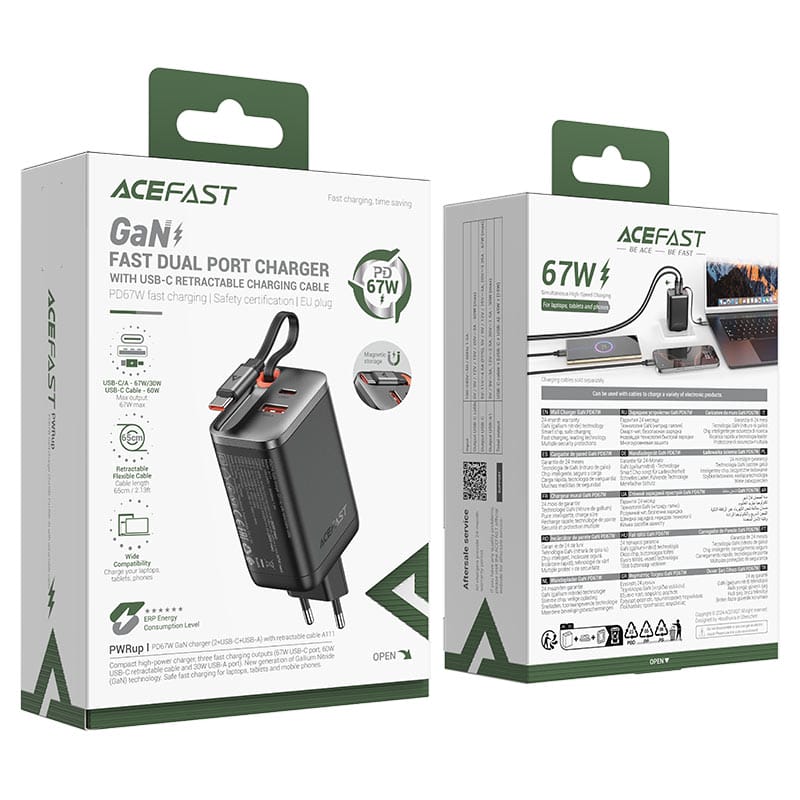 Chargeur Rapide PD67W avec câble USB-C intégré A111 ACEFAST – Image 6